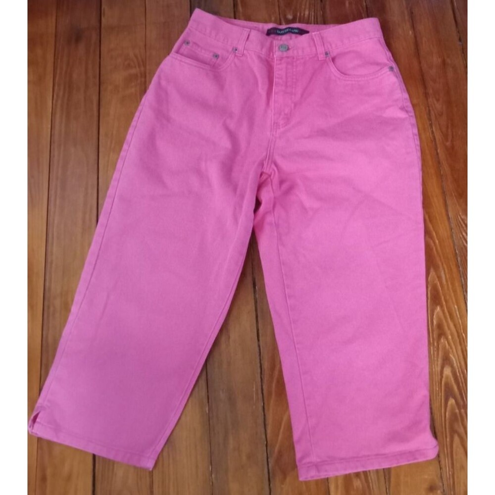 Vintage Bill Blass Pink Capri Jeans 6P